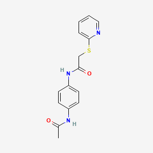 N-[4-(acetylamino)phenyl]-2-(2-pyridinylthio)acetamide