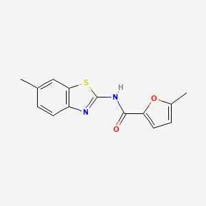 molecular formula C14H12N2O2S B5770646 5-methyl-N-(6-methyl-1,3-benzothiazol-2-yl)-2-furamide 