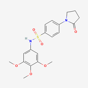 molecular formula C19H22N2O6S B5770649 4-(2-oxo-1-pyrrolidinyl)-N-(3,4,5-trimethoxyphenyl)benzenesulfonamide 