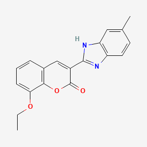 molecular formula C19H16N2O3 B5770658 8-ethoxy-3-(6-methyl-1H-benzimidazol-2-yl)-2H-chromen-2-one 