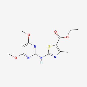 ethyl 2-[(4,6-dimethoxy-2-pyrimidinyl)amino]-4-methyl-1,3-thiazole-5-carboxylate