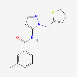 molecular formula C16H15N3OS B5770677 3-methyl-N-[1-(2-thienylmethyl)-1H-pyrazol-5-yl]benzamide 