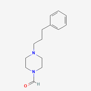 4-(3-phenylpropyl)-1-piperazinecarbaldehyde