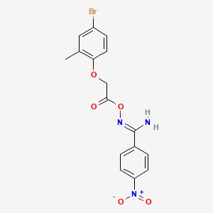 molecular formula C16H14BrN3O5 B5770737 N'-{[(4-bromo-2-methylphenoxy)acetyl]oxy}-4-nitrobenzenecarboximidamide 