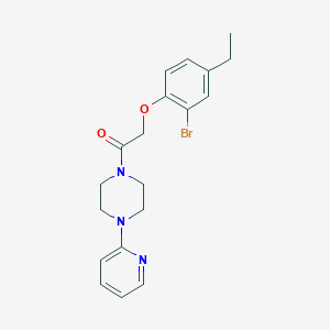 molecular formula C19H22BrN3O2 B5770761 1-[(2-bromo-4-ethylphenoxy)acetyl]-4-(2-pyridinyl)piperazine 