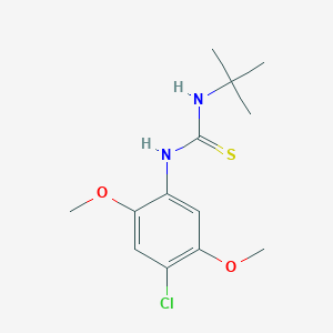 molecular formula C13H19ClN2O2S B5770762 N-(tert-butyl)-N'-(4-chloro-2,5-dimethoxyphenyl)thiourea 