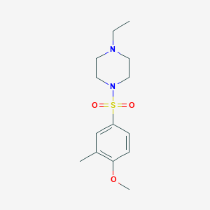 molecular formula C14H22N2O3S B5770772 1-ethyl-4-[(4-methoxy-3-methylphenyl)sulfonyl]piperazine 