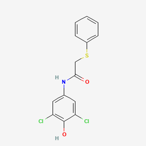 N-(3,5-dichloro-4-hydroxyphenyl)-2-(phenylsulfanyl)acetamide