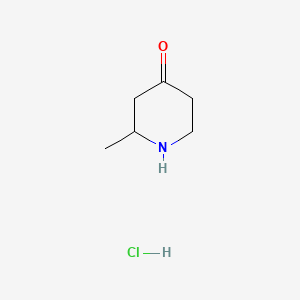 molecular formula C6H12ClNO B577078 2-Methylpiperidin-4-one hydrochloride CAS No. 13729-77-6