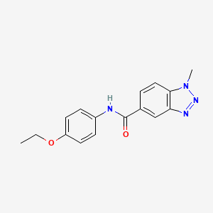 molecular formula C16H16N4O2 B5770808 N-(4-ethoxyphenyl)-1-methyl-1H-1,2,3-benzotriazole-5-carboxamide 