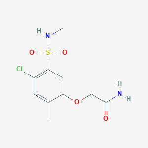 molecular formula C10H13ClN2O4S B5770819 2-{4-chloro-2-methyl-5-[(methylamino)sulfonyl]phenoxy}acetamide 