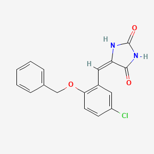 molecular formula C17H13ClN2O3 B5770840 5-[2-(benzyloxy)-5-chlorobenzylidene]-2,4-imidazolidinedione 