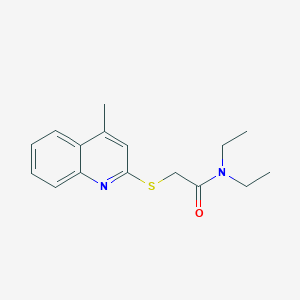 N,N-diethyl-2-[(4-methyl-2-quinolinyl)thio]acetamide