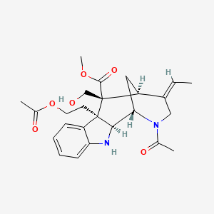 molecular formula C25H32N2O6 B577086 N-Acetyldihydroaspidodasycarpine acetate CAS No. 14514-02-4