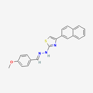 molecular formula C21H17N3OS B5770879 4-methoxybenzaldehyde [4-(2-naphthyl)-1,3-thiazol-2-yl]hydrazone 