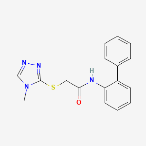 molecular formula C17H16N4OS B5770886 N-2-biphenylyl-2-[(4-methyl-4H-1,2,4-triazol-3-yl)thio]acetamide 