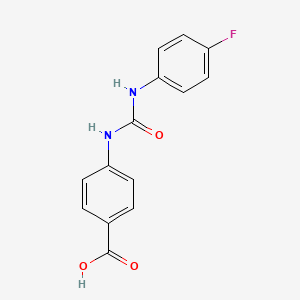 molecular formula C14H11FN2O3 B5770893 4-({[(4-fluorophenyl)amino]carbonyl}amino)benzoic acid CAS No. 54057-67-9