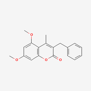 molecular formula C19H18O4 B5770929 3-benzyl-5,7-dimethoxy-4-methyl-2H-chromen-2-one 