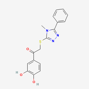 molecular formula C17H15N3O3S B5770932 1-(3,4-dihydroxyphenyl)-2-[(4-methyl-5-phenyl-4H-1,2,4-triazol-3-yl)thio]ethanone 