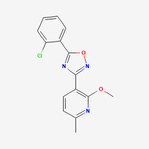 molecular formula C15H12ClN3O2 B5770935 3-[5-(2-chlorophenyl)-1,2,4-oxadiazol-3-yl]-2-methoxy-6-methylpyridine 