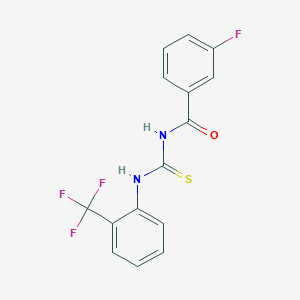 molecular formula C15H10F4N2OS B5770948 3-fluoro-N-({[2-(trifluoromethyl)phenyl]amino}carbonothioyl)benzamide 