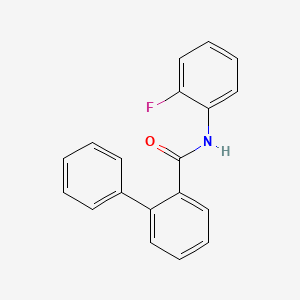 molecular formula C19H14FNO B5770951 N-(2-fluorophenyl)-2-biphenylcarboxamide 