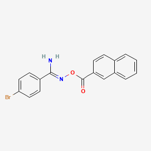 molecular formula C18H13BrN2O2 B5770956 4-bromo-N'-(2-naphthoyloxy)benzenecarboximidamide 