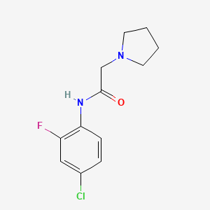 N-(4-chloro-2-fluorophenyl)-2-(1-pyrrolidinyl)acetamide