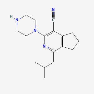 molecular formula C17H24N4 B5770999 1-isobutyl-3-(1-piperazinyl)-6,7-dihydro-5H-cyclopenta[c]pyridine-4-carbonitrile 