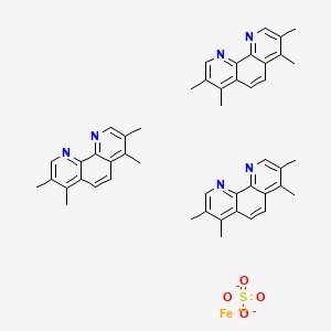 molecular formula C48H48FeN6O4S B577100 Iron(2+), tris(3,4,7,8-tetramethyl-1,10-phenanthroline-kappaN1,kappaN10)-, (OC-6-11)-, sulfate (1:1) CAS No. 14639-04-4