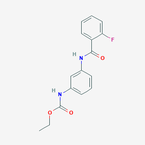 molecular formula C16H15FN2O3 B5771006 ethyl {3-[(2-fluorobenzoyl)amino]phenyl}carbamate 