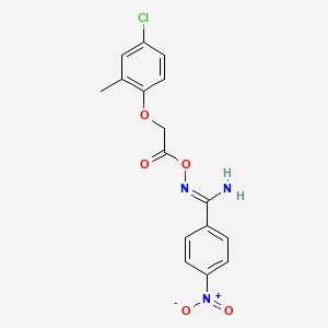 N'-{[(4-chloro-2-methylphenoxy)acetyl]oxy}-4-nitrobenzenecarboximidamide