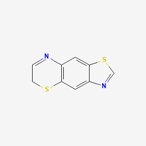 molecular formula C9H6N2S2 B577104 6H-[1,3]Thiazolo[5,4-g][1,4]benzothiazine CAS No. 13394-16-6