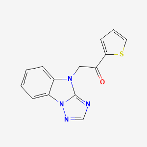 molecular formula C14H10N4OS B5771063 1-(2-thienyl)-2-(4H-[1,2,4]triazolo[1,5-a]benzimidazol-4-yl)ethanone 