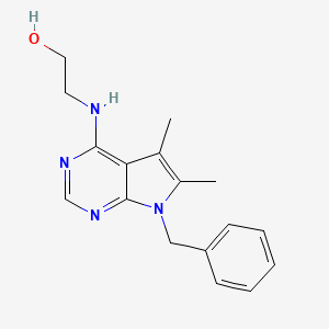 2-[(7-benzyl-5,6-dimethyl-7H-pyrrolo[2,3-d]pyrimidin-4-yl)amino]ethanol