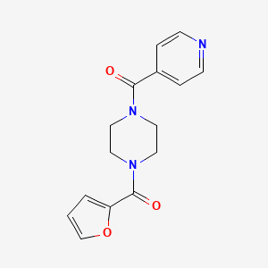 molecular formula C15H15N3O3 B5771065 1-(2-furoyl)-4-isonicotinoylpiperazine 