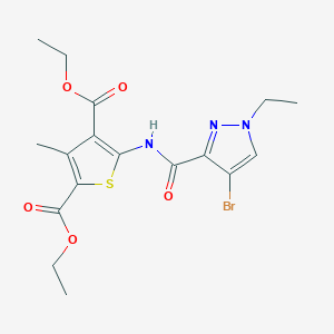molecular formula C17H20BrN3O5S B5771078 diethyl 5-{[(4-bromo-1-ethyl-1H-pyrazol-3-yl)carbonyl]amino}-3-methyl-2,4-thiophenedicarboxylate 
