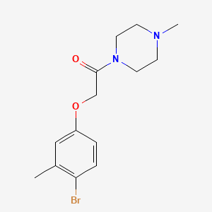 molecular formula C14H19BrN2O2 B5771096 1-[(4-bromo-3-methylphenoxy)acetyl]-4-methylpiperazine 
