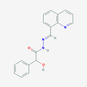 molecular formula C18H15N3O2 B5771115 2-hydroxy-2-phenyl-N'-(8-quinolinylmethylene)acetohydrazide 
