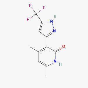 molecular formula C11H10F3N3O B5771123 4,6-dimethyl-3-[5-(trifluoromethyl)-1H-pyrazol-3-yl]-2(1H)-pyridinone 