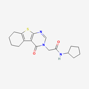 N-cyclopentyl-2-(4-oxo-5,6,7,8-tetrahydro[1]benzothieno[2,3-d]pyrimidin-3(4H)-yl)acetamide