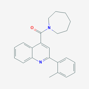 molecular formula C23H24N2O B5771135 4-(1-azepanylcarbonyl)-2-(2-methylphenyl)quinoline 