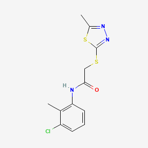 molecular formula C12H12ClN3OS2 B5771147 N-(3-chloro-2-methylphenyl)-2-[(5-methyl-1,3,4-thiadiazol-2-yl)thio]acetamide 