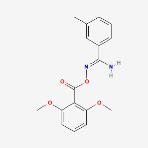 N'-[(2,6-dimethoxybenzoyl)oxy]-3-methylbenzenecarboximidamide