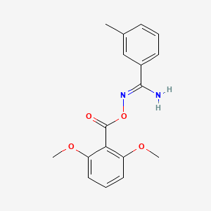 molecular formula C17H18N2O4 B5771164 N'-[(2,6-dimethoxybenzoyl)oxy]-3-methylbenzenecarboximidamide 