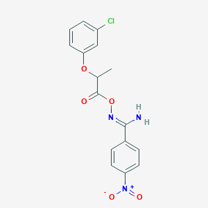 molecular formula C16H14ClN3O5 B5771168 N'-{[2-(3-chlorophenoxy)propanoyl]oxy}-4-nitrobenzenecarboximidamide 