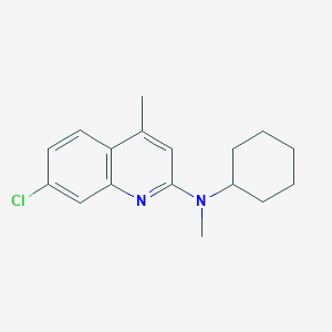 molecular formula C17H21ClN2 B5771180 7-chloro-N-cyclohexyl-N,4-dimethyl-2-quinolinamine 