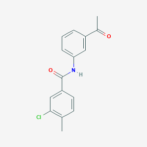 molecular formula C16H14ClNO2 B5771205 N-(3-acetylphenyl)-3-chloro-4-methylbenzamide CAS No. 433322-10-2