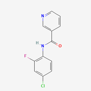 molecular formula C12H8ClFN2O B5771207 N-(4-氯-2-氟苯基)烟酰胺 