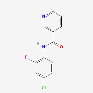 molecular formula C12H8ClFN2O B5771207 N-(4-chloro-2-fluorophenyl)nicotinamide 